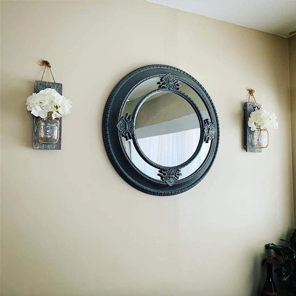 New 2 Set Decorative Rustic Mason Jar Wall Decor - Picture 6 of 6